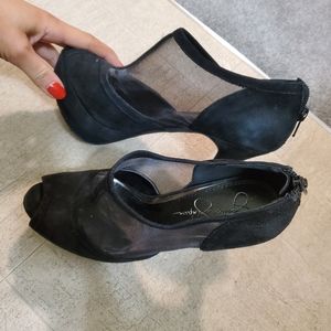 Black sude women shoes size 6.5
